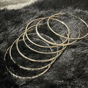 Silver Delicate Layered Bangles